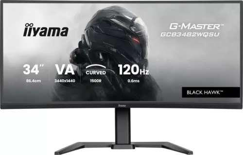 IIYAMA GCB3482WQSU-B1, 34", VA, 21:9, 3440x1440, 120 Hz, 2xHDMI, DISPLAY PORT, LED MONITOR