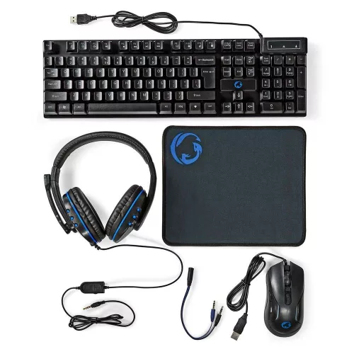 NEDIS GCK51110BKUS 5-IN-1 GAMING COMBO KIT FEKETE, US