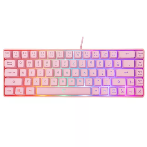 WHITE SHARK RONIN RGB GAMING BILLENTYŰZET PINK US
