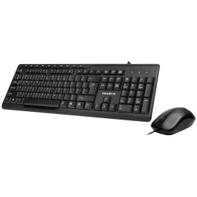   GIGABYTE KM6300 VEZETÉKES BILLENTYŰZET ÉS EGÉR KIT MULTIMÉDIA VEZÉRLŐKKEL, FEKETE