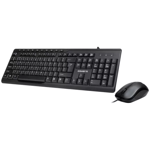 GIGABYTE KM6300 VEZETÉKES BILLENTYŰZET ÉS EGÉR KIT MULTIMÉDIA VEZÉRLŐKKEL, FEKETE