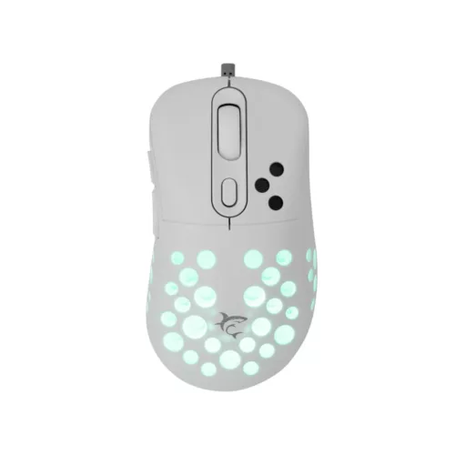 WHITE SHARK GM-5013 AZRAEL RGB GAMER EGÉR, WHITE