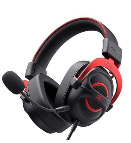 HAVIT GAMENOTE H2002E PRO GAMER HEADSET, FEKETE-PIROS