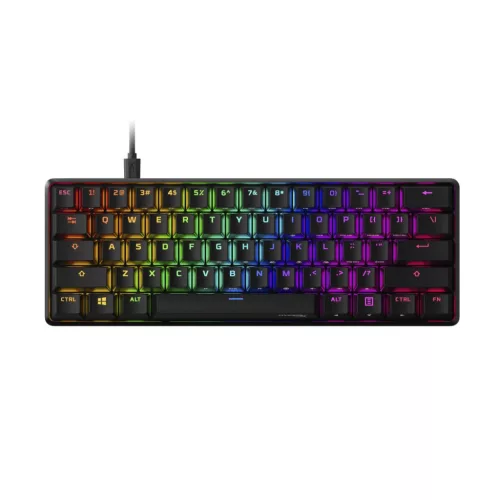 KINGSTON HYPERX ALLOY ORIGINS 60 HYPERX RED MECHANIKUS GAMING BILLENTYŰZET FEKETE, US