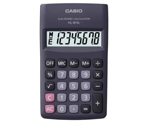 CASIO HL-815L ZSEBSZÁMOLÓGÉP, FEKETE