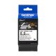 BROTHER HSe-211E FEHÉR ALAPON FEKETE ZSUGORCSÖVES 5.2MM/1.5M EREDETI SZALAG (HSE211E)