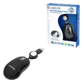   LOGILINK ID0016 EGÉR, OPTICAL USB MINI WITH RETRACTABLE CABLE BLACK