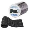 LOGILINK FLEXIBLE WATERPROOF USB + PS/2 BILLENTYŰZET FEKETE, UK