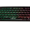 LOGILINK ILLUMINATED BILLENTYŰZET FEKETE, DE