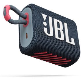   JBL GO 3 VÍZÁLLÓ, HORDOZHATÓ, BLUETOOTH HANGSZÓRÓ, KÉK/PINK
