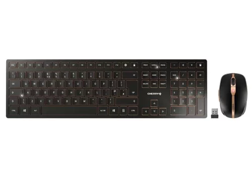 CHERRY DW 9100 SLIM WIRELESS BILLENTYŰZET + EGÉR FEKETE, UK