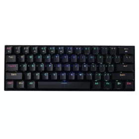   REDRAGON DRACONIC COMPACT RGB WIRELESS RED MECHANIKUS TENKEYLESS DESIGNED BLUETOOTH GAMING BILLENTYŰZET FEKETE, HU