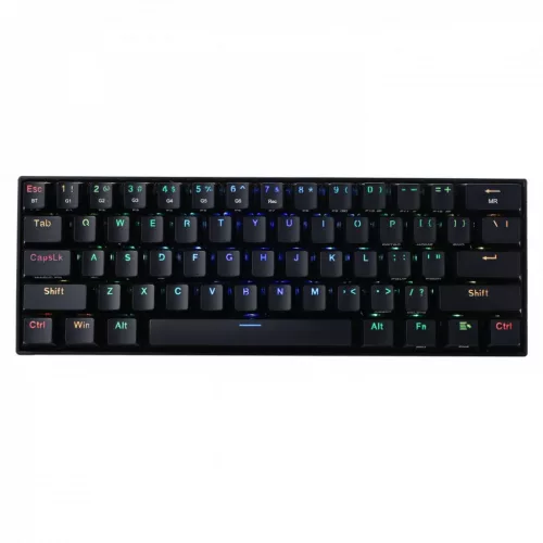 REDRAGON DRACONIC COMPACT RGB WIRELESS RED MECHANIKUS TENKEYLESS DESIGNED BLUETOOTH GAMING BILLENTYŰZET FEKETE, HU