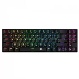   REDRAGON DEIMOS, VEZETÉKES/WIRELESS MECHANIKUS BILLENTYŰZET, RGB, BROWN SWITCH FEKETE, HU