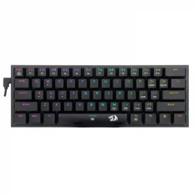   REDRAGON ANIVIA, VEZETÉKES MECHANIKUS BILLENTYŰZET,RGB, RED SWITCH FEKETE, HU