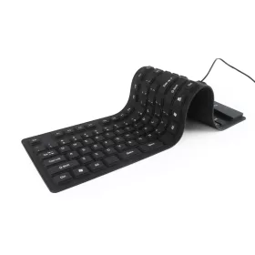   GEMBIRD KB-109F-B FLEXIBLE BILLENTYŰZET & OTG ADAPTER FEKETE, US