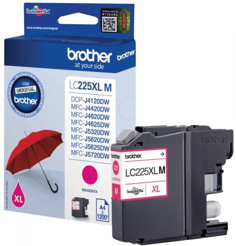 BROTHER LC225XL (11,8ML) MAGENTA EREDETI TINTAPATRON (LC225XLM)