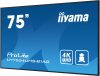 IIYAMA LH7554UHS-B1AG, 75", IPS, 16:9, 3840x2160, 60 Hz, VGA, 3xHDMI, DISPLAY PORT, LED MONITOR