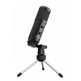   LORGAR 313 PROFESSZIONÁLIS KONDENZÁTOR MIKROFON, USB-S, SZETT, FEKETE