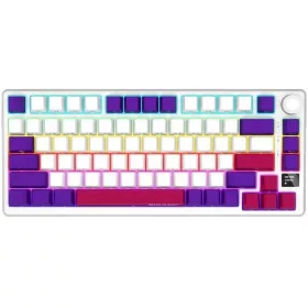   LORGAR KBP7075W GAMING WIRELESS BLUETOOTH MECHANIKUS BILLENTYŰZET FEHÉR, US