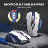 INPHIC M6P WIRELESS EGÉR, MECHA STYLE, KÉK-FEHÉR