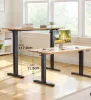 ELEKTROMOSAN ÁLLÍTHATÓ MAGASSÁGÚ ASZTAL, 110-220 CM, 4 MEMÓRIÁS, FEKETE ÍRÓASZTAL VÁZ, EMELHETŐ ASZTALLÁB