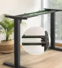 ELEKTROMOSAN ÁLLÍTHATÓ MAGASSÁGÚ ASZTAL, 110-220 CM, 4 MEMÓRIÁS, FEKETE ÍRÓASZTAL VÁZ, EMELHETŐ ASZTALLÁB