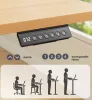 ELEKTROMOSAN ÁLLÍTHATÓ MAGASSÁGÚ ASZTAL, 110-220 CM, 4 MEMÓRIÁS, FEKETE ÍRÓASZTAL VÁZ, EMELHETŐ ASZTALLÁB
