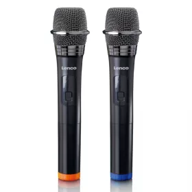   LENCO MCW-020BK VEZETÉK NÉLKÜLI MIKROFON SZETT, 2 DB MIKROFON + VEVŐEGYSÉG, FEKETE