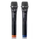 LENCO MCW-020BK VEZETÉK NÉLKÜLI MIKROFON SZETT, 2 DB MIKROFON + VEVŐEGYSÉG, FEKETE
