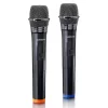 LENCO MCW-020BK VEZETÉK NÉLKÜLI MIKROFON SZETT, 2 DB MIKROFON + VEVŐEGYSÉG, FEKETE