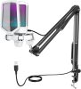 FIFINE MI3 USB MIKROFON – PODCAST/STREAM, PC/MAC/PS4/PS5, NÉMÍTÓ GOMB, KARRAL, POP FILTER, SHOCK MOUNT, FEHÉR