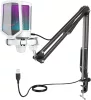 FIFINE MI3 USB MIKROFON – PODCAST/STREAM, PC/MAC/PS4/PS5, NÉMÍTÓ GOMB, KARRAL, POP FILTER, SHOCK MOUNT, FEHÉR
