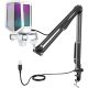 FIFINE MI3 USB MIKROFON – PODCAST/STREAM, PC/MAC/PS4/PS5, NÉMÍTÓ GOMB, KARRAL, POP FILTER, SHOCK MOUNT, FEHÉR