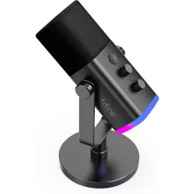   FIFINE MI6 USB/XLR DINAMIKUS MIKROFON – PODCAST, STREAM, PC/PS4/PS5, NÉMÍTÓ GOMB, RGB