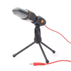   GEMBIRD MIC-D-03 ASZTALI MIKROFON, HÁROMLÁBÚ ÁLLVÁNNYAL, FEKETE