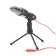 GEMBIRD MIC-D-03 ASZTALI MIKROFON, HÁROMLÁBÚ ÁLLVÁNNYAL, FEKETE