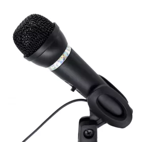   GEMBIRD MIC-D-04 KONDENZÁTOR MIKROFON, ASZTALI ÁLLVÁNNYAL, FEKETE