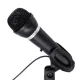 GEMBIRD MIC-D-04 KONDENZÁTOR MIKROFON, ASZTALI ÁLLVÁNNYAL, FEKETE