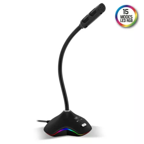 SPIRIT OF GAMER EKO300 RGB USB MIKROFON, FEKETE