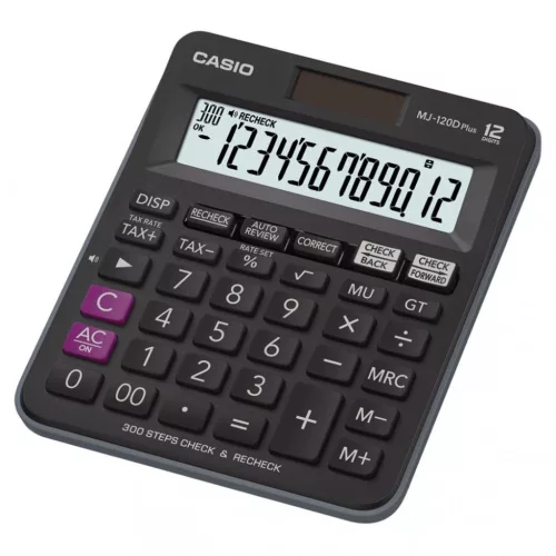 CASIO MJ-120D PLUS ASZTALI SZÁMOLÓGÉP, FEKETE