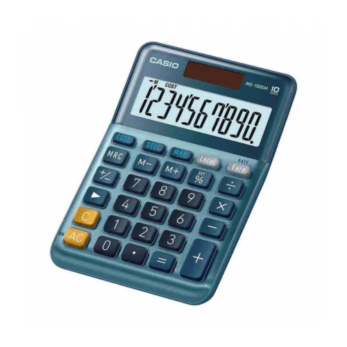 CASIO MS-100EM ASZTALI SZÁMOLÓGÉP, KÉK