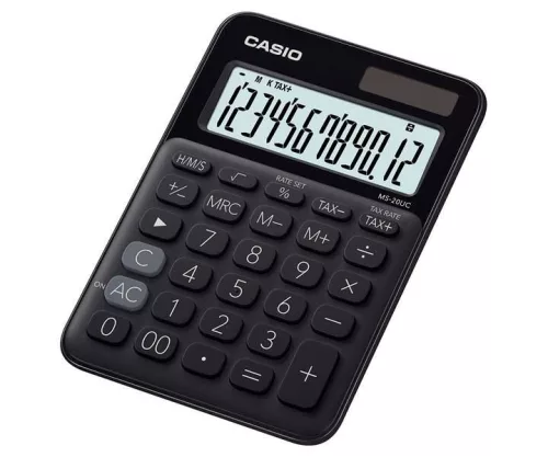 CASIO MS-20UC-BK ASZTALI SZÁMOLÓGÉP, FEKETE