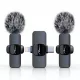 MEDIA-TECH MICRO-MIC DUO MT416 DUPLA CSÍPTETŐS MIKROFONKÉSZLET (3.5MM JACK), FEKETE
