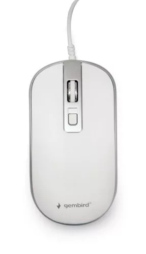 GEMBIRD MUS-4B-06-WS OPTICAL EGÉR, WHITE/SILVER