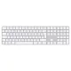APPLE MAGIC (2024) TOUCH ID AND NUMERIC KEYPAD BLUETOOTH BILLENTYŰZET FEHÉR, HU
