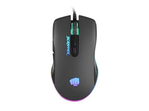 FURY SCRAPPER RGB GAMER EGÉR, BLACK