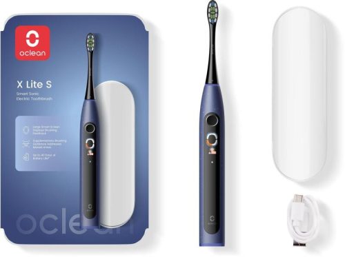OCLEAN X LITE S SMART SONIC ELEKTROMOS FOGKEFE, SÖTÉTKÉK + AJÁNDÉK FOGKEFE FEJ DUOPACK