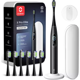   OCLEAN X PRO ELITE PRÉMIUM ELEKTROMOS FOGKEFE CSOMAG, FEKETE