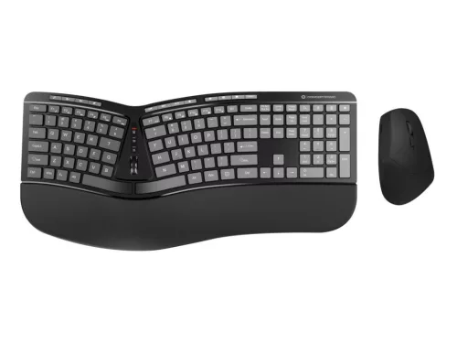 CONCEPTRONIC ORAZIO02US ERGO WIRELESS ERGONOMIC BILLENTYŰZET COMBO FEKETE, US